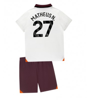 Manchester City Matheus Nunes #27 Udebanesæt Børn 2023-24 Kort ærmer (+ korte bukser)